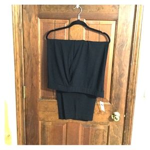 Dressy, knit pants, black, pockets, NWT, short